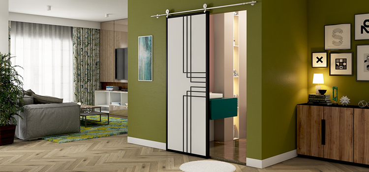 sliding bathroom door installation in Old Fig Garden